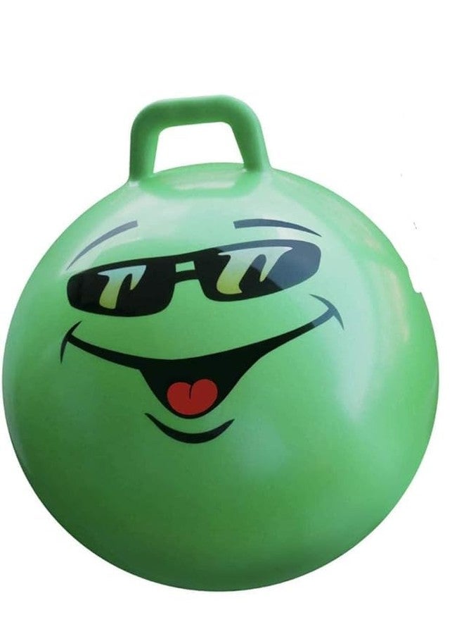 PAVITYAKSH HOP Ball Inflatable Jumping Hopping Hopper Hop Bouncy Jumping Ball with Grip Handle for Kids(45CM) (GERRN) - Image 2